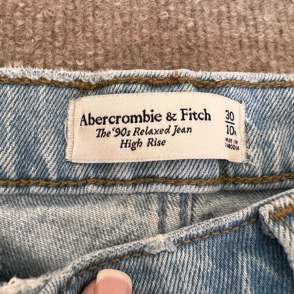 Abercrombie & Fitch Light Blue Boyfriend Jeans - Picture 2 of 3